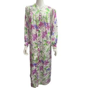 Vtg David Brown Lounger Caftan Robe Sz M